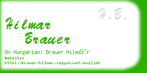hilmar brauer business card